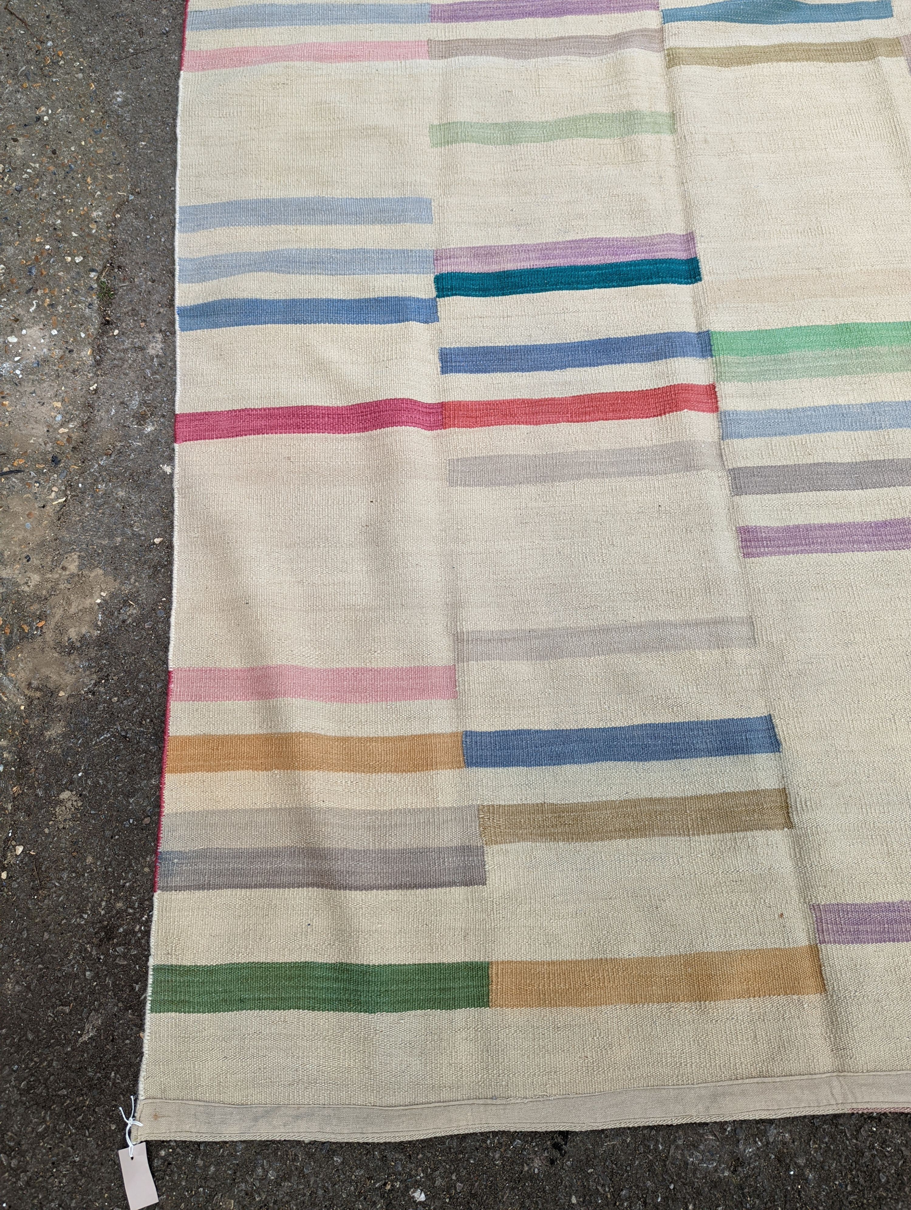 A contemporary Paul Smith inspired Kilim carpet, approx. 200 x 120